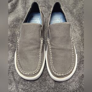 Penguinss Men's Gray Canvas Slip-On Loafers